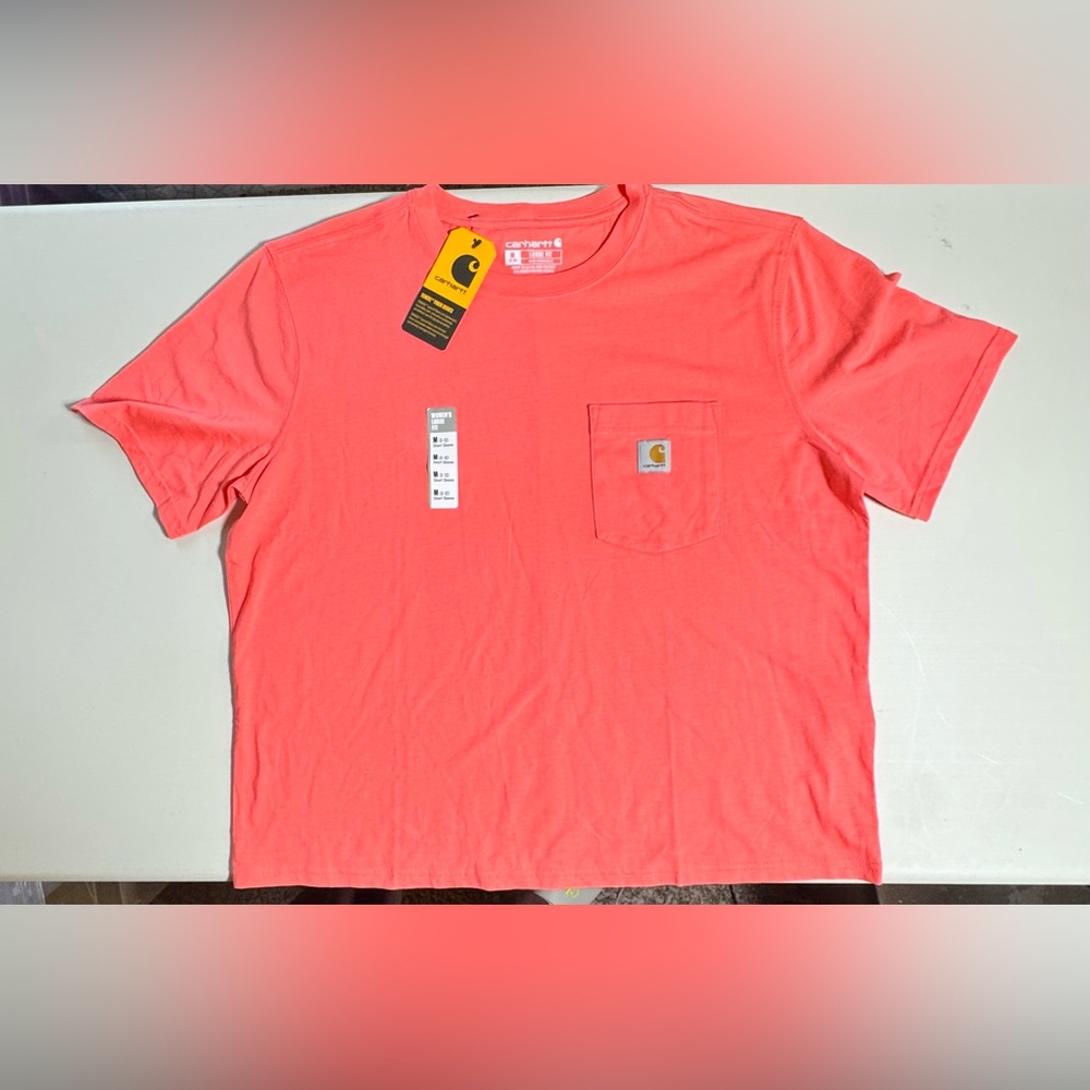(A4) Carhartt Women’s Loose Fit Tencel Tee Shirt Green Size M NWT